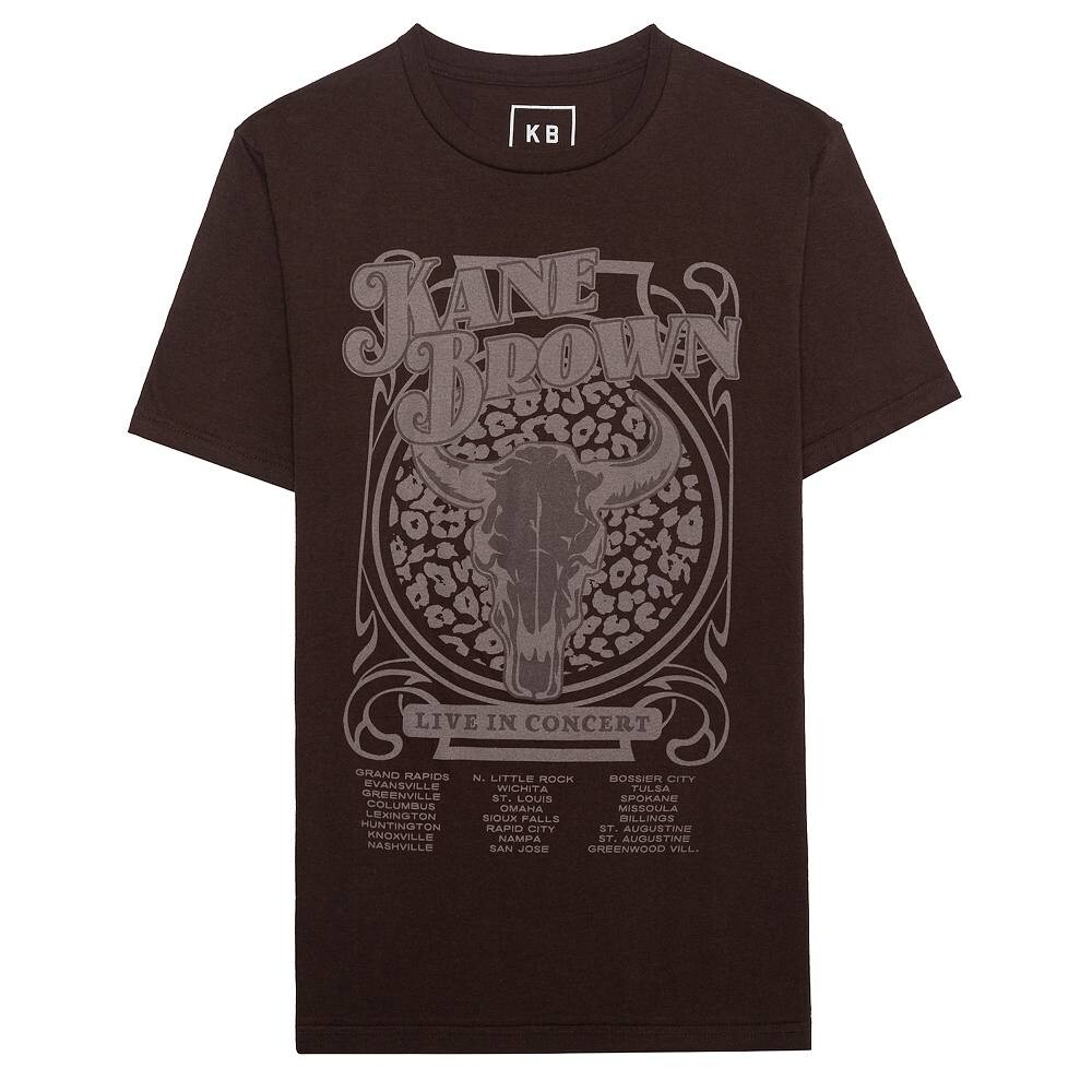 Мужская футболка Kane Brown с рисунком дикого черепа Licensed Character, цвет Dark Chocolate
Мужская футболка Kane Brown с рисунком дикого черепа Licensed Character, цвет Dark Chocolate