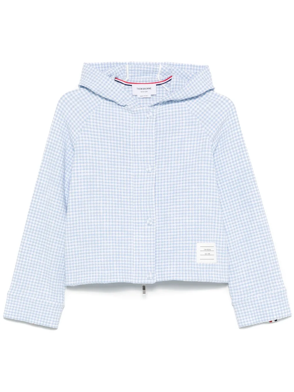 Твидовый жакет в клетку гингем THOM BROWNE, синий
Твидовый жакет в клетку гингем THOM BROWNE, синий