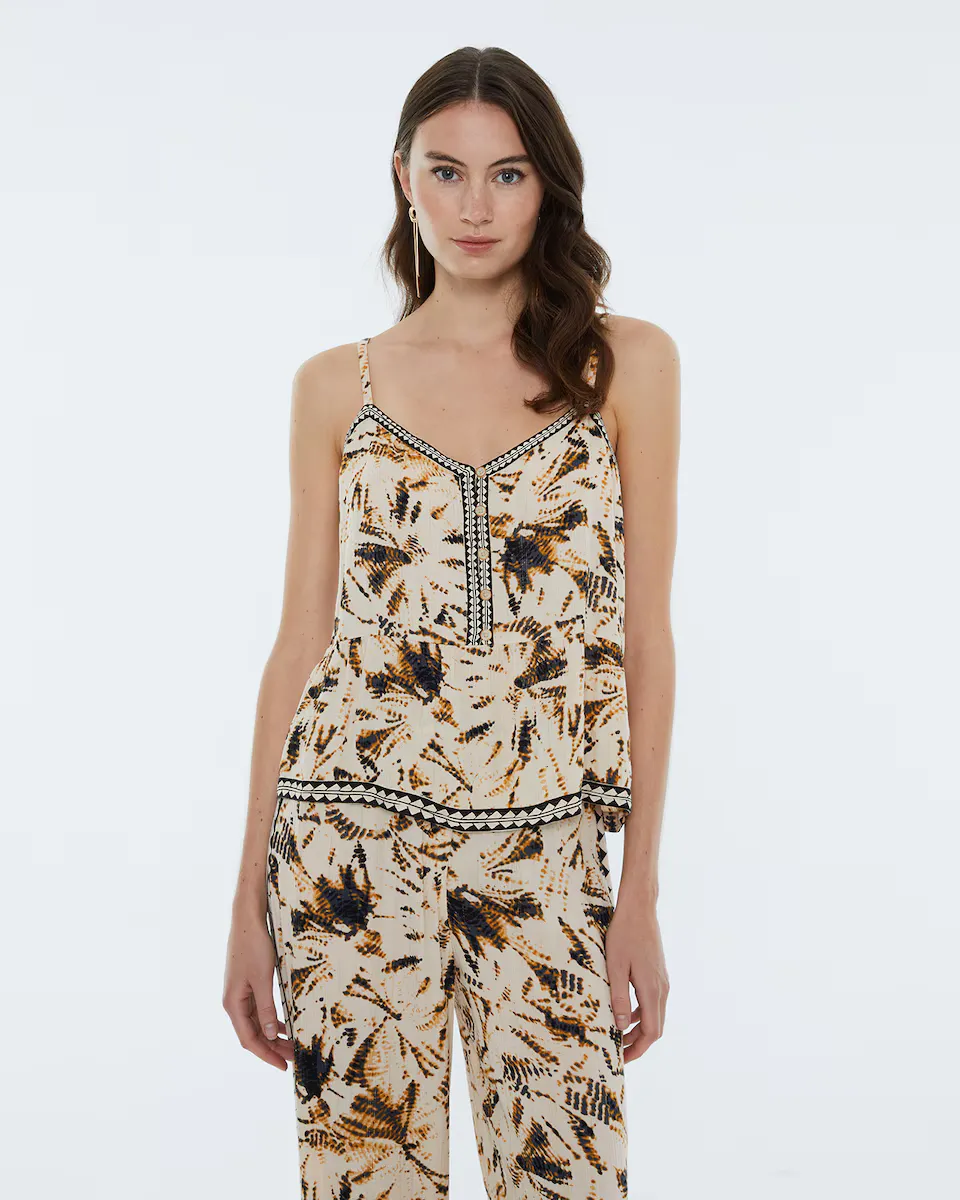 Женский топ с принтом Andam, бежевый
Женский топ с принтом Andam, бежевый