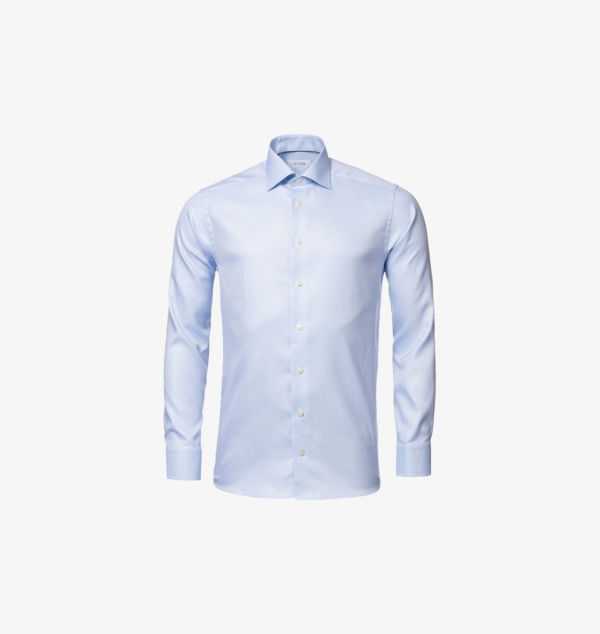 Рубашка из хлопчатобумажной саржи с вырезом-воротником и одинарными манжетами. Eton, голубой
Рубашка из хлопчатобумажной саржи с вырезом-воротником и одинарными манжетами. Eton, голубой