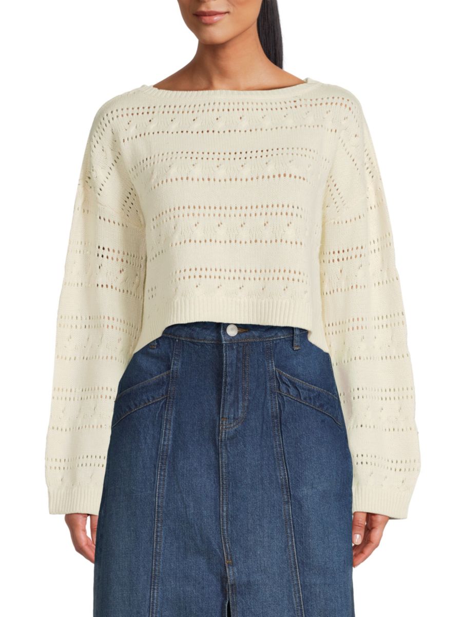 Укороченный свитер с открытыми петлями Noisy May, цвет Birch
Укороченный свитер с открытыми петлями Noisy May, цвет Birch