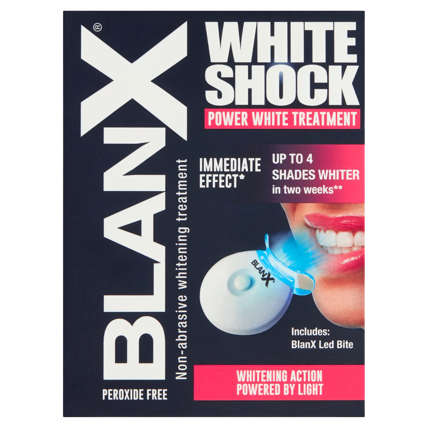Blanx White Shock система интенсивного отбеливания, 50 мл
Blanx White Shock система интенсивного отбеливания, 50 мл