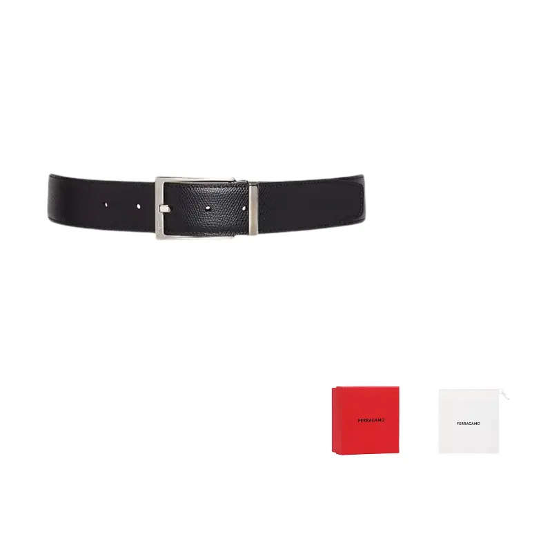 Ferragamo Пряжка прямоугольная реверсивный ремень, Black
Ferragamo Пряжка прямоугольная реверсивный ремень, Black