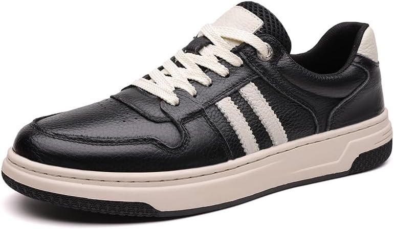 Мужские модные кроссовки из натуральной кожи на шнурках, плоская подошва, повседневные белые стильные обувь, дышащие, легкие, мягкие, нескользящие, с закругленным носком, подходят для прогулок и ежедневного вождения Lhyxu
Мужские модные кроссовки из натуральной кожи на шнурках, плоская подошва, повседневные белые стильные обувь, дышащие, легкие, мягкие, нескользящие, с закругленным носком, подходят для прогулок и ежедневного вождения Lhyxu