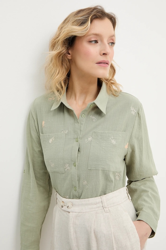 Хлопковая рубашка Answear.Lab, зеленый
Хлопковая рубашка Answear.Lab, зеленый