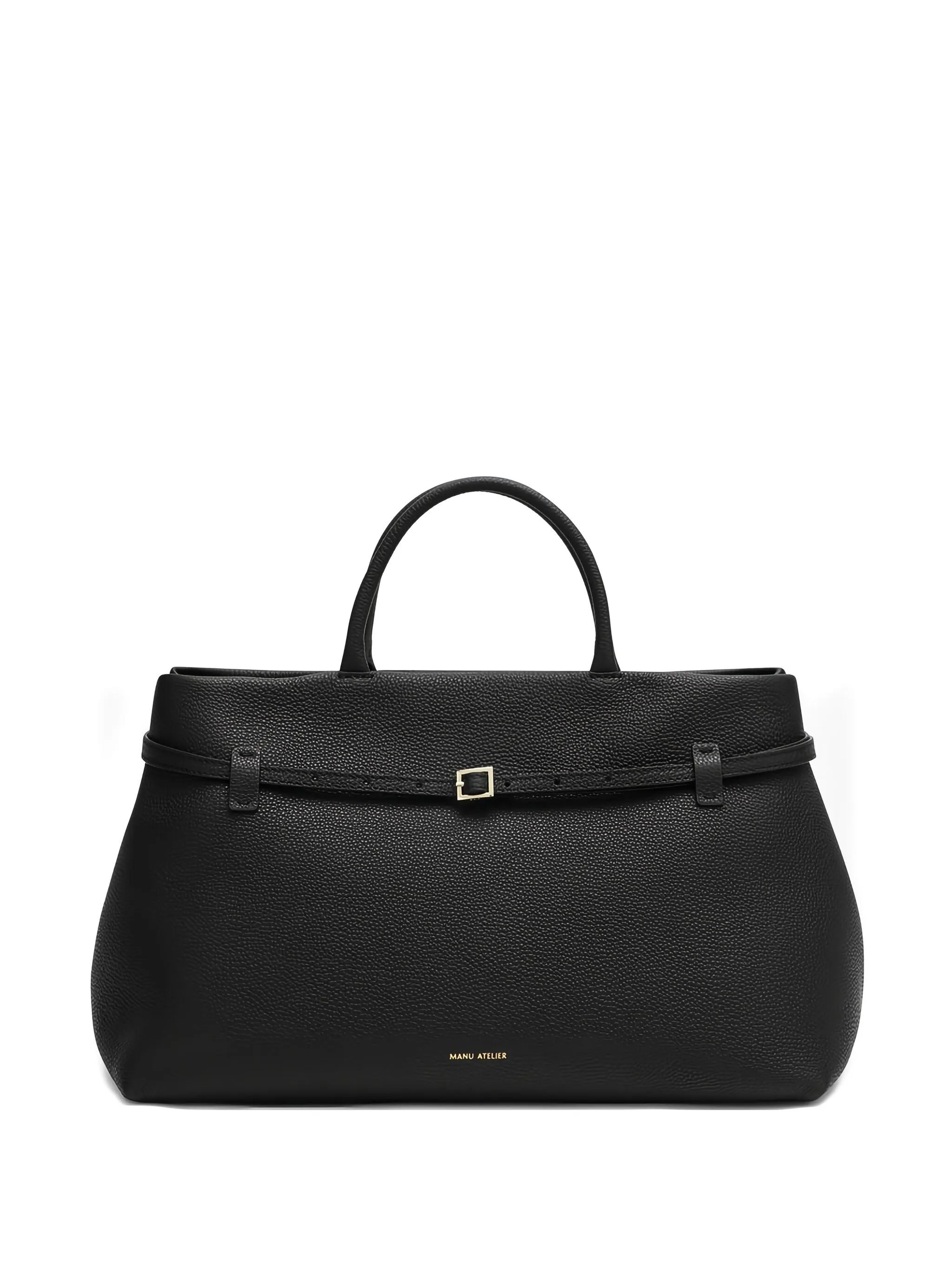 Кожаная сумка-тоут с застежкой на пряжку Manu Atelier, черный
Кожаная сумка-тоут с застежкой на пряжку Manu Atelier, черный