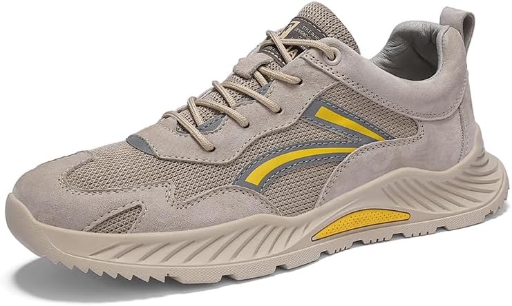 Спортивные беговые кроссовки, бежевый замш и сетка, повседневные спортивные туфли с желтыми акцентами, амортизирующая волнообразная подошва Generic
Спортивные беговые кроссовки, бежевый замш и сетка, повседневные спортивные туфли с желтыми акцентами, амортизирующая волнообразная подошва Generic