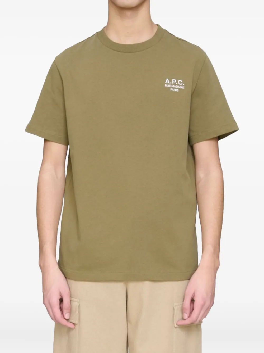 Футболка из хлопка с вышитым логотипом A.P.C., зеленый
Футболка из хлопка с вышитым логотипом A.P.C., зеленый