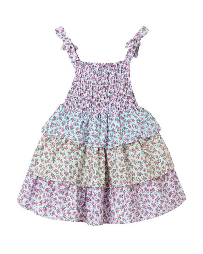 Andy & Evan Платье с цветочным принтом ярусное, мультиколор