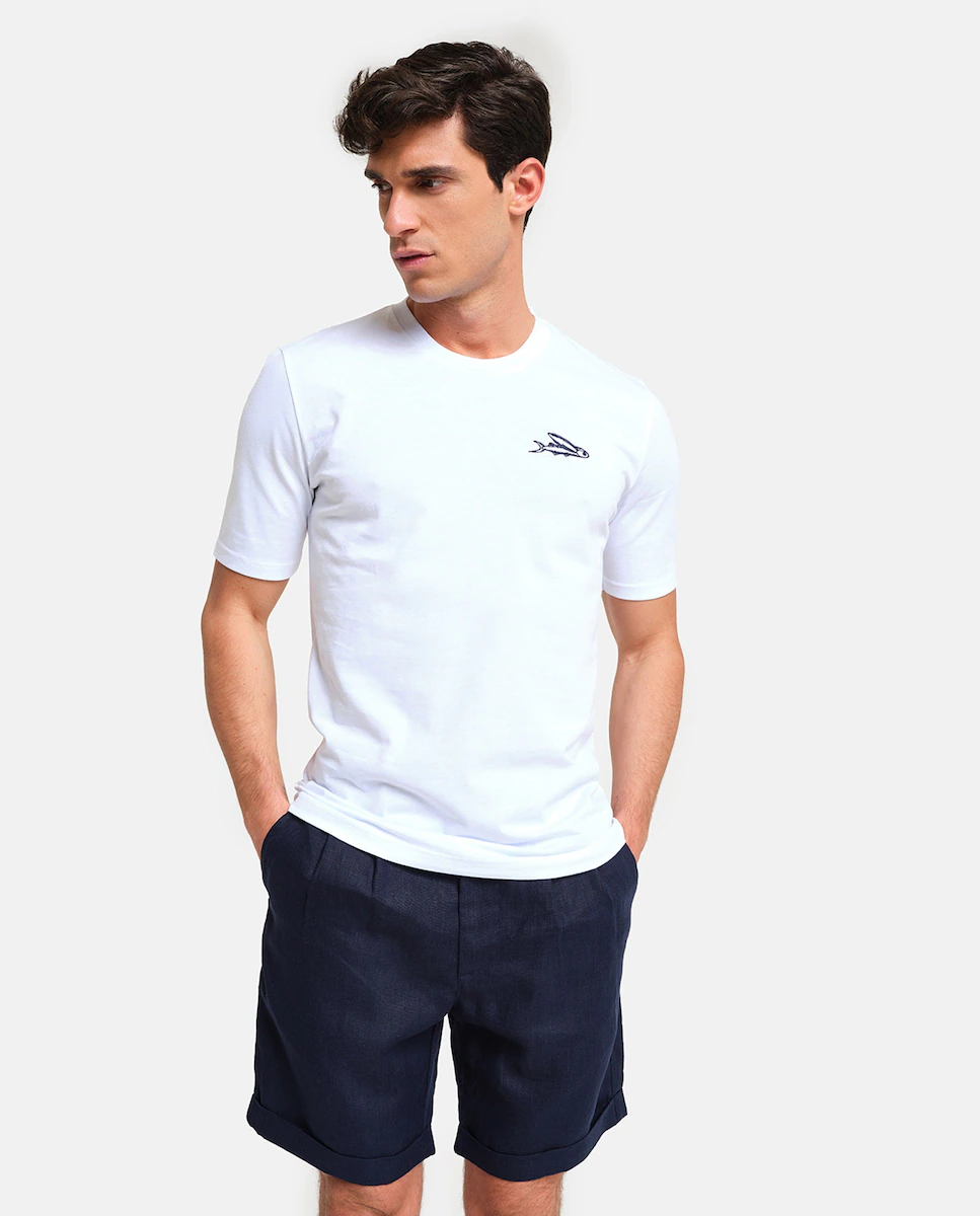 Мужская белая футболка с коротким рукавом PENINSULA, белый
Мужская белая футболка с коротким рукавом PENINSULA, белый