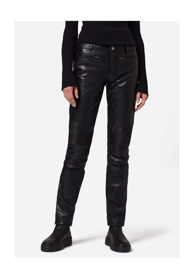 Кожаные брюки donna заниженная талия кожаные джинсы с байкерскими элементами Ricano, черный
Кожаные брюки donna заниженная талия кожаные джинсы с байкерскими элементами Ricano, черный