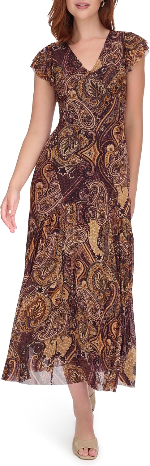 Женское платье Tommy Hilfiger с V-образным вырезом и завышенной талией, рукавами-крылышками, Aubergine/Curry
Женское платье Tommy Hilfiger с V-образным вырезом и завышенной талией, рукавами-крылышками, Aubergine/Curry