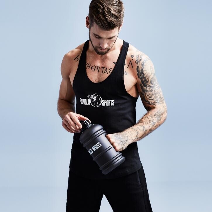 Питьевая бутылка галлон 2,2 л GORILLA SPORTS, черный
Питьевая бутылка галлон 2,2 л GORILLA SPORTS, черный