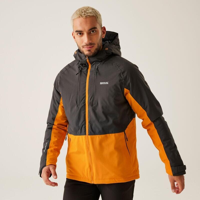 Мужской походный дождевик Regatta, цвет carbongrau/grau/mango 
Мужской походный дождевик Regatta, цвет carbongrau/grau/mango
