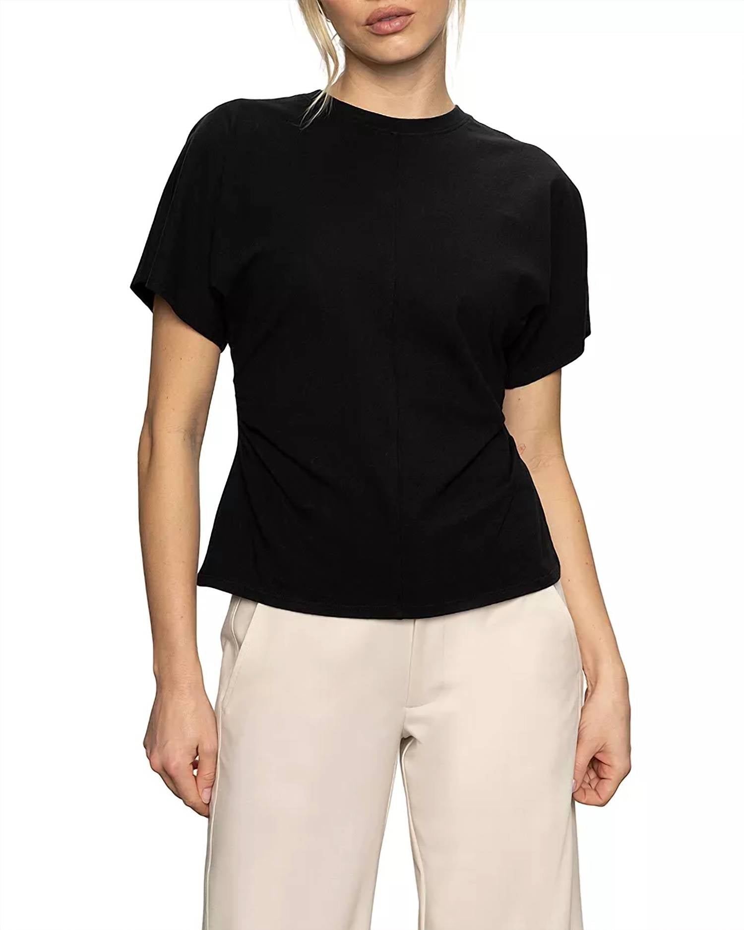 Футболка «летучая мышь» с присборенной талией, черная Sanctuary, черный
Футболка «летучая мышь» с присборенной талией, черная Sanctuary, черный