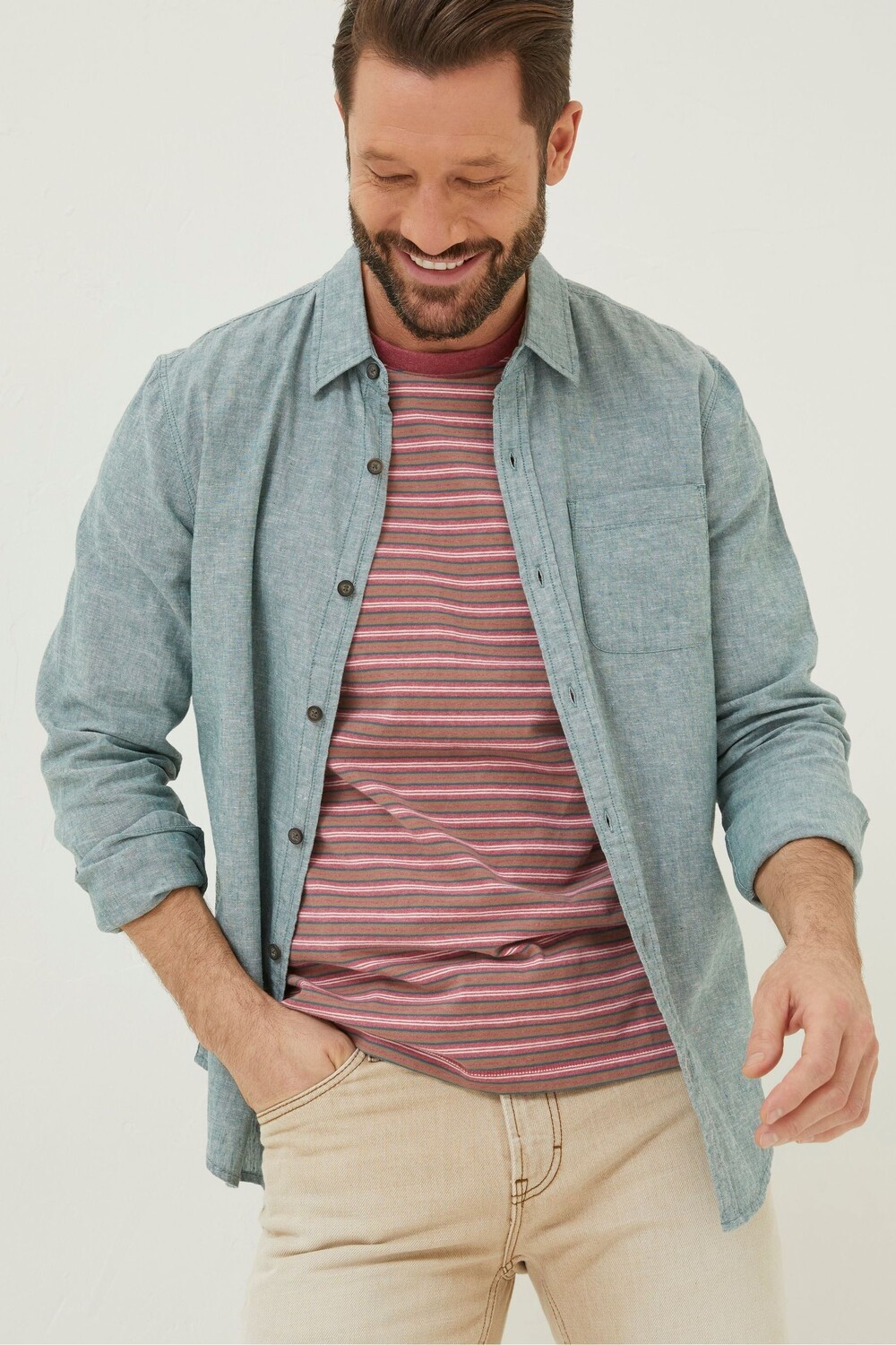 Рубашка FatFace Bugle с длинными рукавами из хлопка и льна Fat Face, зеленый
Рубашка FatFace Bugle с длинными рукавами из хлопка и льна Fat Face, зеленый