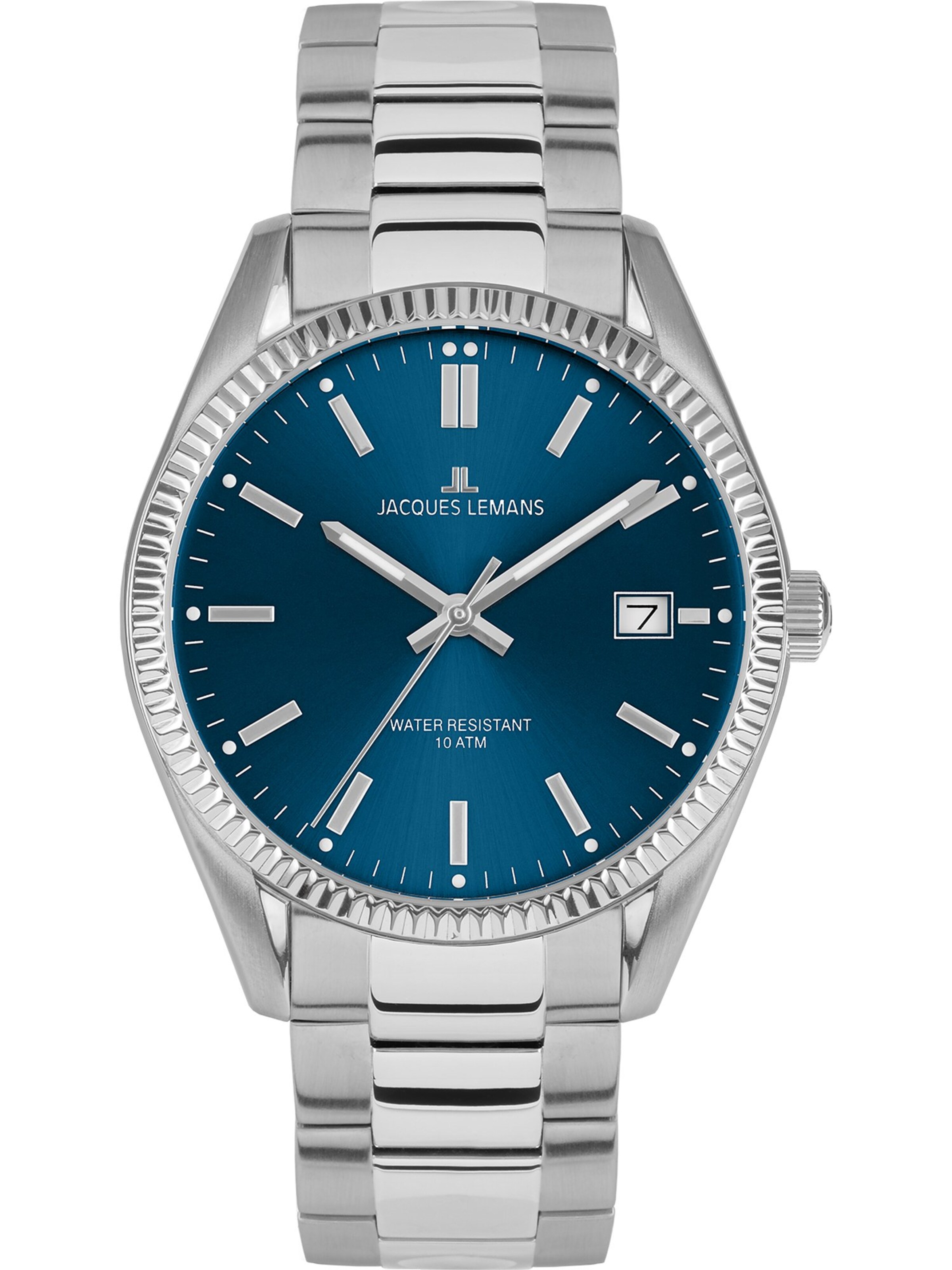 Jacques Lemans Серебряные аналоговые часы
Jacques Lemans Серебряные аналоговые часы