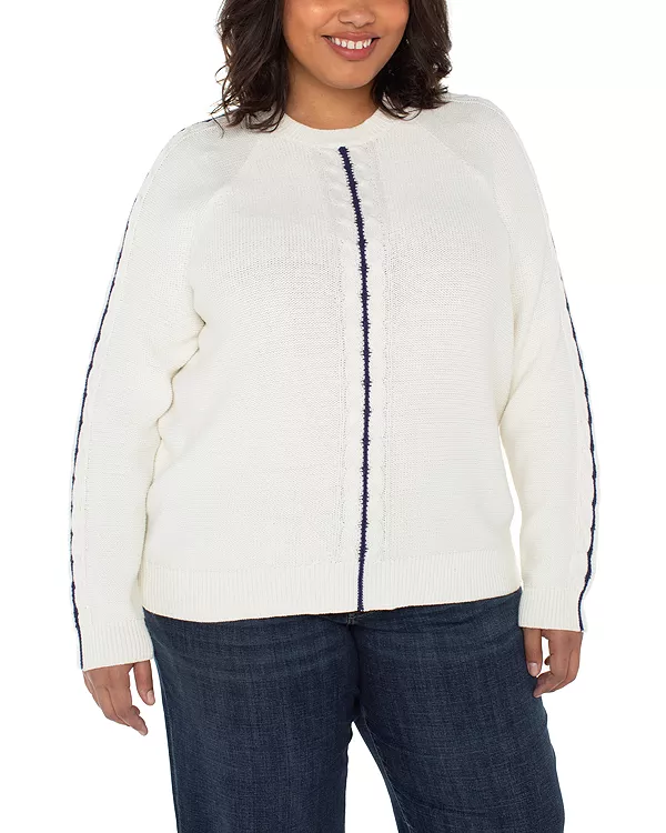 Свитер с длинными рукавами и круглым вырезом, реглан Liverpool Los Angeles Plus, белый
Свитер с длинными рукавами и круглым вырезом, реглан Liverpool Los Angeles Plus, белый