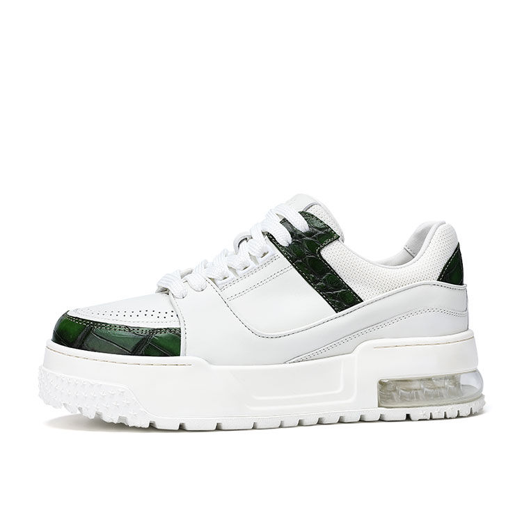 U7 Амортизирующие, противоскользящие, износостойкие, дышащие, увеличивающие рост низкие повседневные туфли для мужчин, цвет белый-зеленый 
U7 Амортизирующие, противоскользящие, износостойкие, дышащие, увеличивающие рост низкие повседневные туфли для мужчин, цвет белый-зеленый