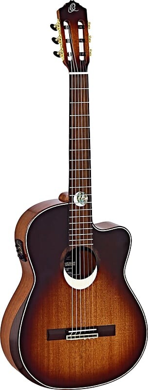 Акустическая гитара Ortega Guitars ECLIPSESU.C/E Eclipse Suite Slim Neck Nylon 6-String Guitar w/ Free Bag, Solid Mahogany Top and Mahogany Body w/ Armrest, Eclipse Burst & Inlays Gloss Finish with Built-in Electronics & Tuner, Cutaway 
Акустическая гитара Ortega Guitars ECLIPSESU.C/E Eclipse Suite Slim Neck Nylon 6-String Guitar w/ Free Bag, Solid Mahogany Top and Mahogany Body w/ Armrest, Eclipse Burst & Inlays Gloss Finish with Built-in Electronics & Tuner, Cutaway