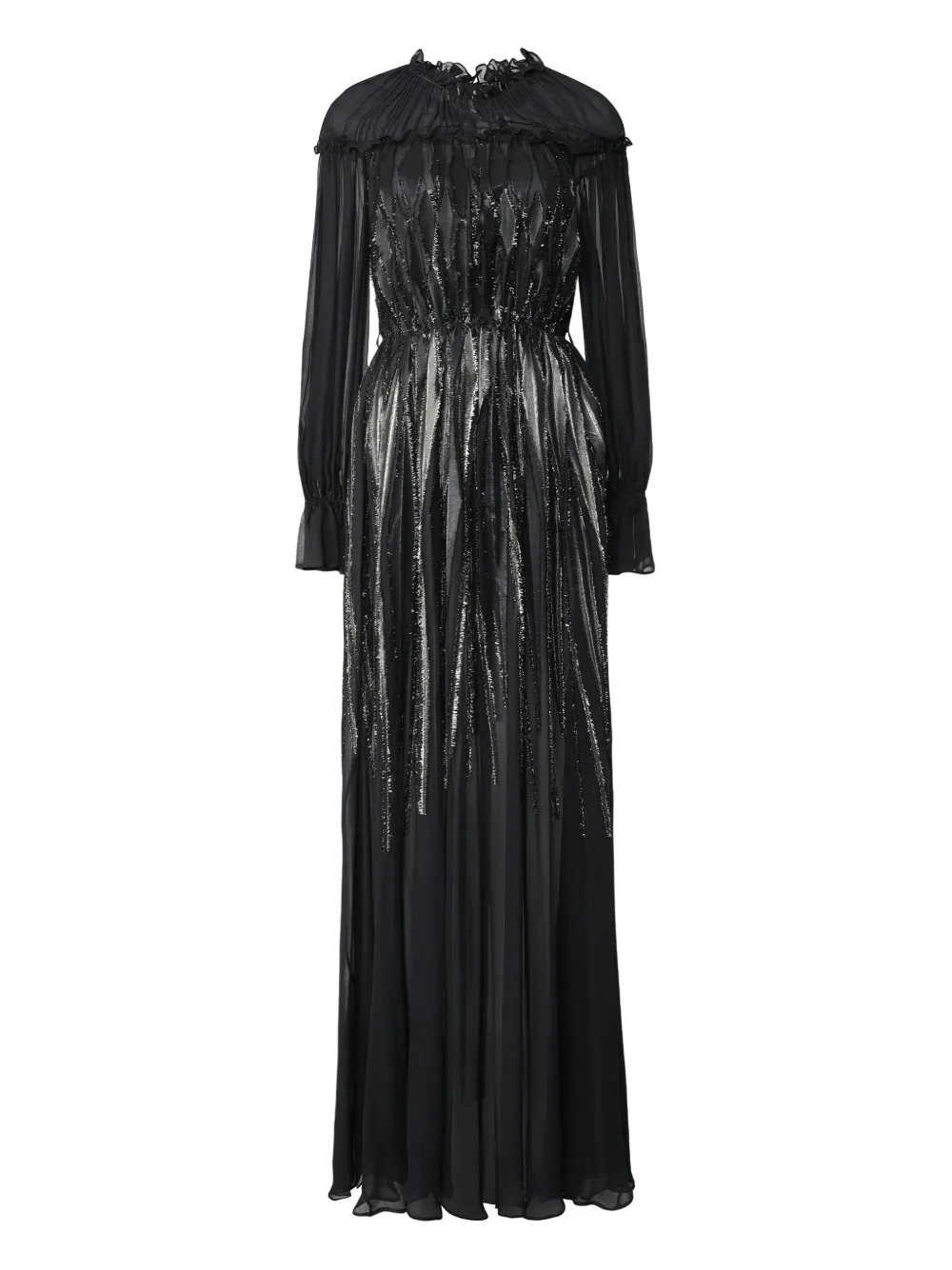 Макси-платье с оборчатым воротником Alberta Ferretti, черный
Макси-платье с оборчатым воротником Alberta Ferretti, черный