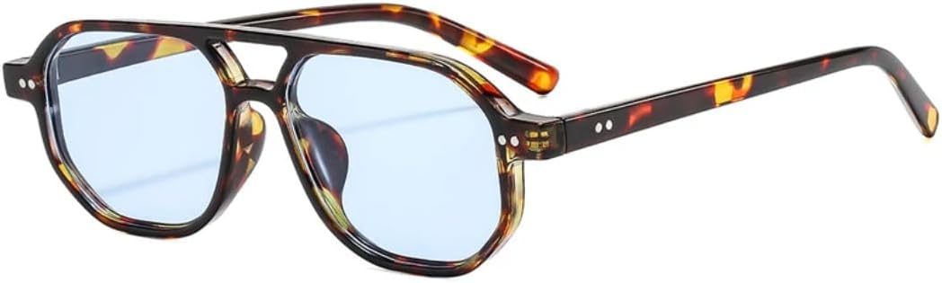 Солнцезащитные очки для мужчин и женщин - защита UV400 - двойные перемычки, прозрачные линзы Ocean, заклепки, для занятий спортом на открытом воздухе и вождения DSVIGF, Leopard Blue
Солнцезащитные очки для мужчин и женщин - защита UV400 - двойные перемычки, прозрачные линзы Ocean, заклепки, для занятий спортом на открытом воздухе и вождения DSVIGF, Leopard Blue