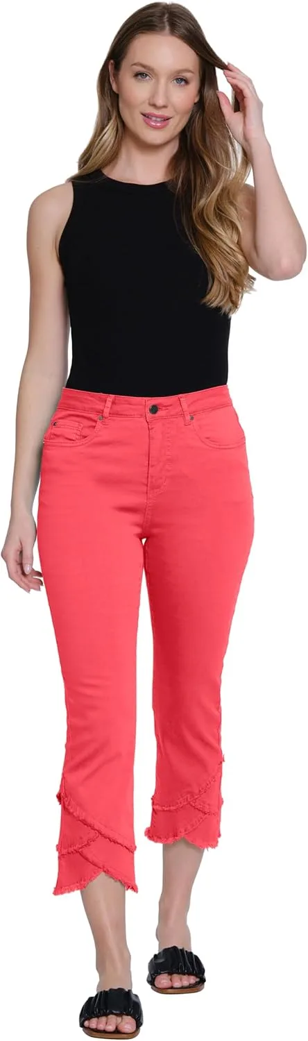 TRU Luxe женские джинсы кроп с ярусным краем
TRU Luxe женские джинсы кроп с ярусным краем