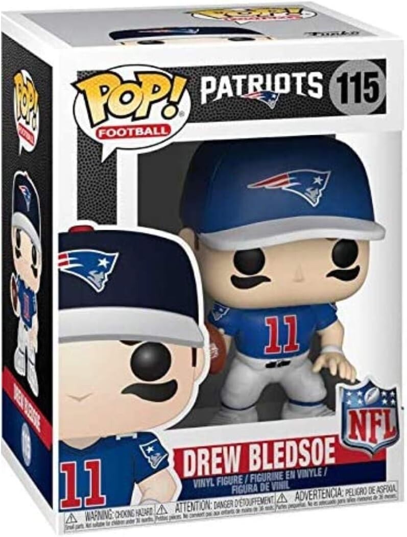 Фигурка Funko POP! NFL: Drew Bledsoe New England Patriots Bundle with Protector Case
Фигурка Funko POP! NFL: Drew Bledsoe New England Patriots Bundle with Protector Case