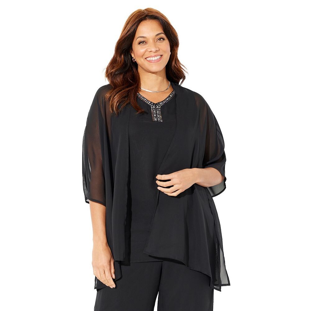 Женский комплект из кардигана и майки для миниатюрных размеров Katerinas Plus Size Catherines, черный
Женский комплект из кардигана и майки для миниатюрных размеров Katerinas Plus Size Catherines, черный