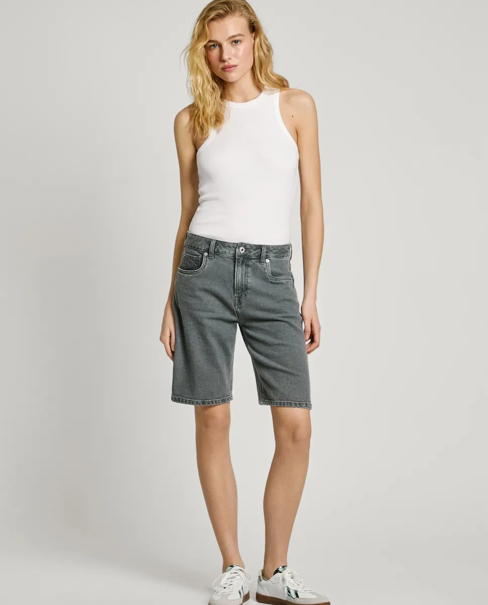 Женские джинсовые шорты-бермуды прямого кроя с высокой талией Pepe Jeans, серый
Женские джинсовые шорты-бермуды прямого кроя с высокой талией Pepe Jeans, серый