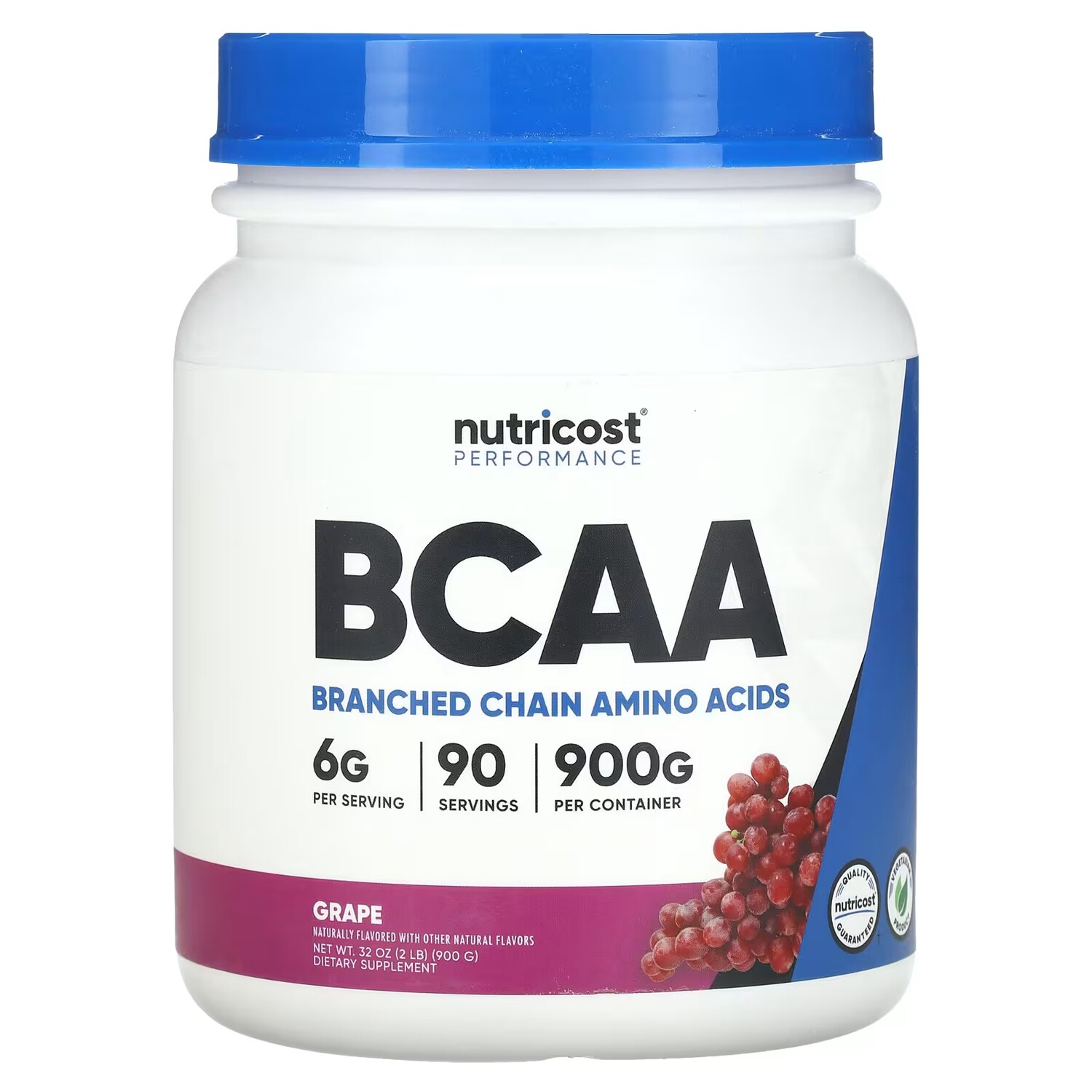 Добавка Nutricost Performance BCAA со вкусом винограда, 900 г
Добавка Nutricost Performance BCAA со вкусом винограда, 900 г