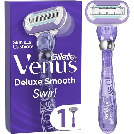 Женская бритва Venus Deluxe Smooth Swirl, 1 лезвие, 5 прочных лезвий, Gillette
Женская бритва Venus Deluxe Smooth Swirl, 1 лезвие, 5 прочных лезвий, Gillette