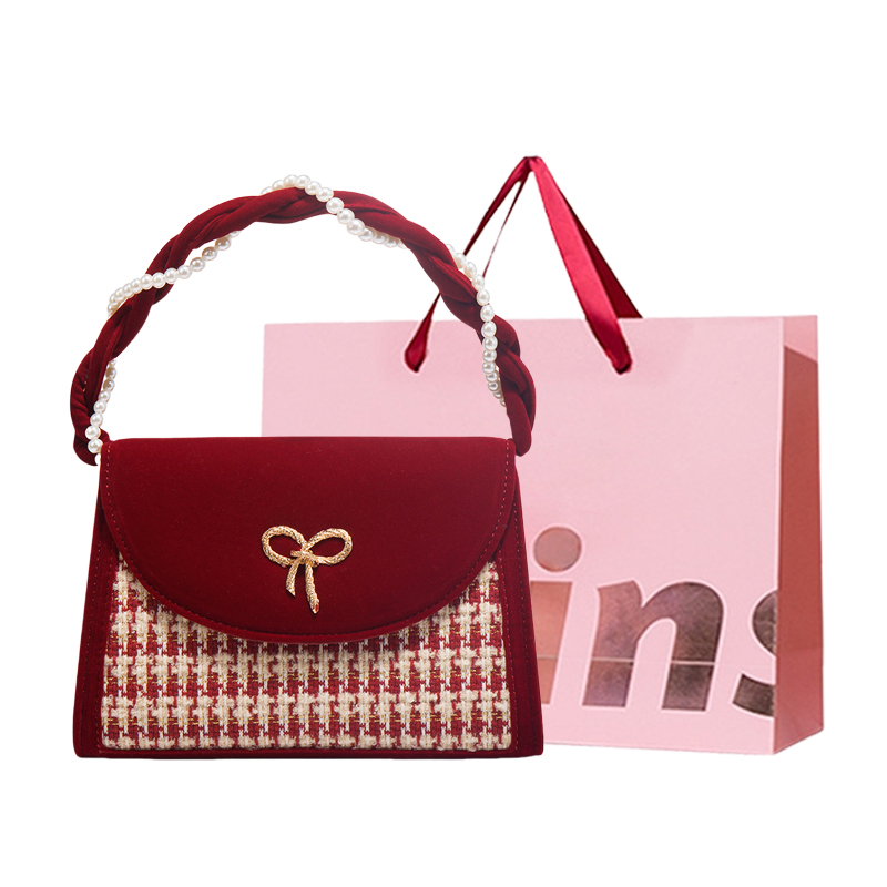 WHEELY BABY Шерстяная свадебная сумка через плечо на одно плечо женская классическая красная, Houndstooth
WHEELY BABY Шерстяная свадебная сумка через плечо на одно плечо женская классическая красная, Houndstooth