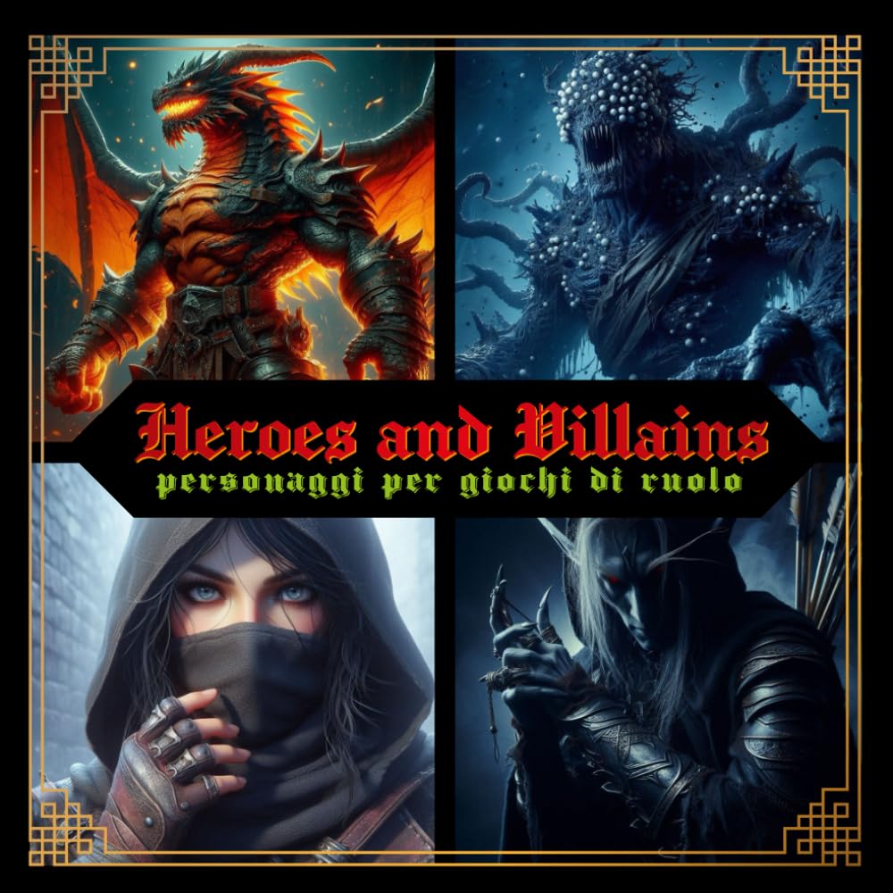 Heroes and Villains: personaggi per giochi di ruolo (Italian Edition) (Independently published)
Heroes and Villains: personaggi per giochi di ruolo (Italian Edition) (Independently published)