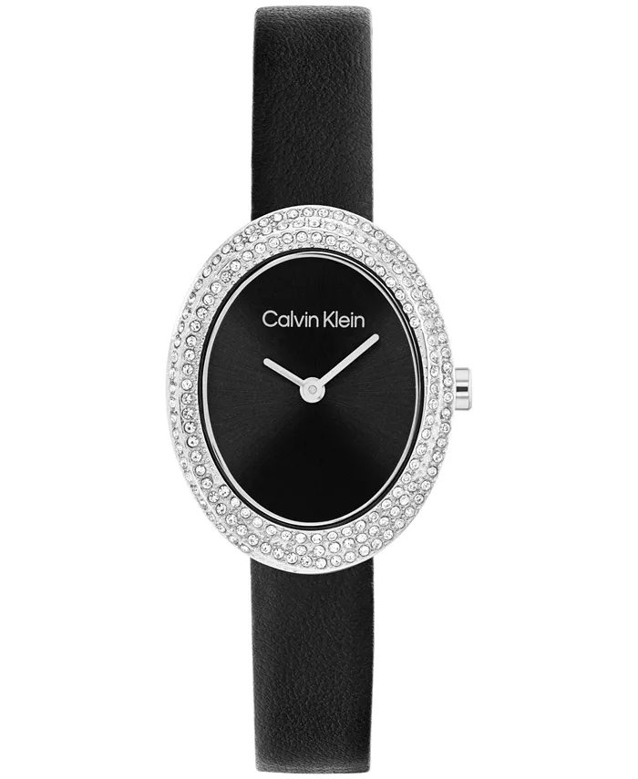 Женские часы с витым безелем и черным кожаным ремешком, 24mm Calvin Klein
Женские часы с витым безелем и черным кожаным ремешком, 24mm Calvin Klein