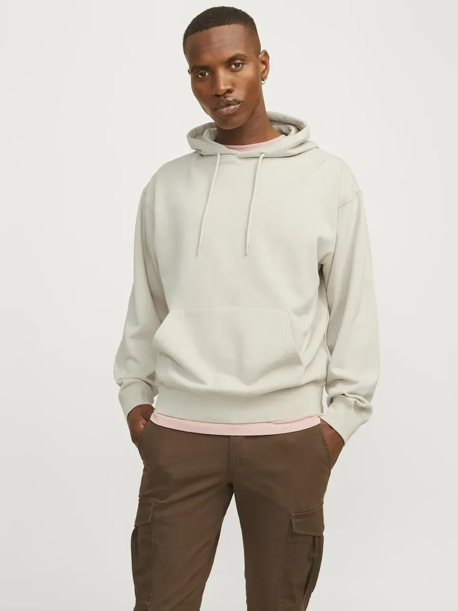 Толстовка Jack & Jones с капюшоном "JJECHARGE SWEAT HOOD NOOS", цвет Moonbeam 
Толстовка Jack & Jones с капюшоном "JJECHARGE SWEAT HOOD NOOS", цвет Moonbeam