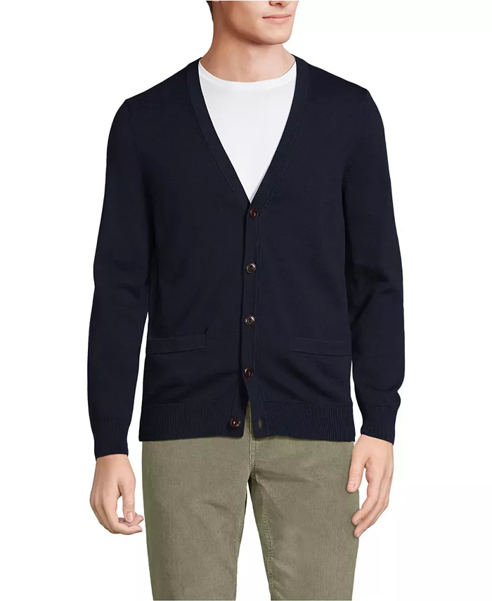 Мужской тонкий хлопковый кардиган Lands' End, синий
Мужской тонкий хлопковый кардиган Lands' End, синий