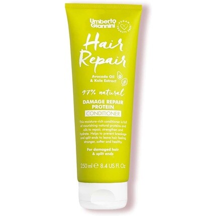 Umberto Giannini Hair Repair Протеиновый кондиционер для сухих и поврежденных волос, веганский и без жестокости, 250 мл
Umberto Giannini Hair Repair Протеиновый кондиционер для сухих и поврежденных волос, веганский и без жестокости, 250 мл