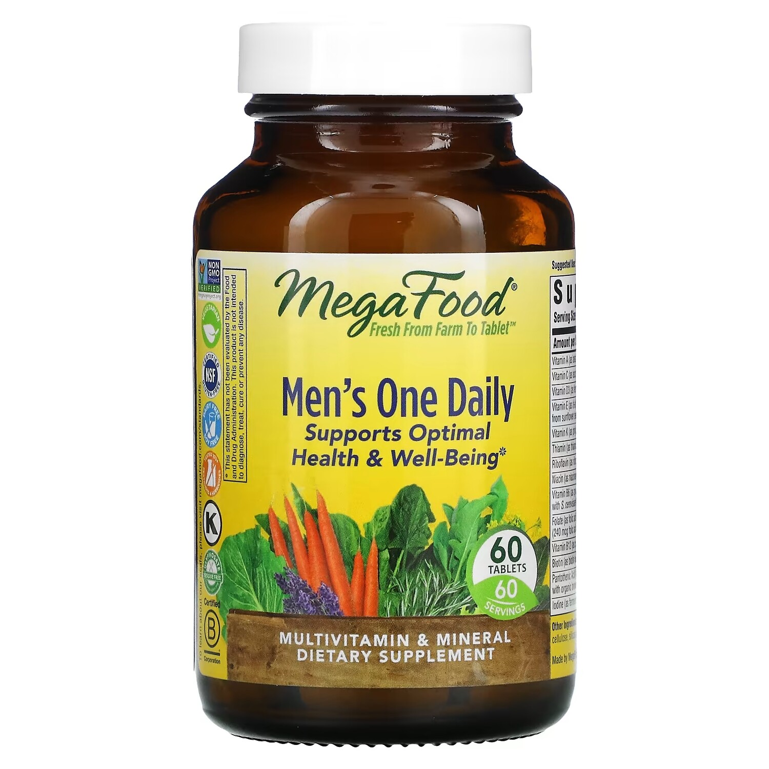 Витамины для Мужчин MegaFood Men's One Daily, 60 таблеток
Витамины для Мужчин MegaFood Men's One Daily, 60 таблеток