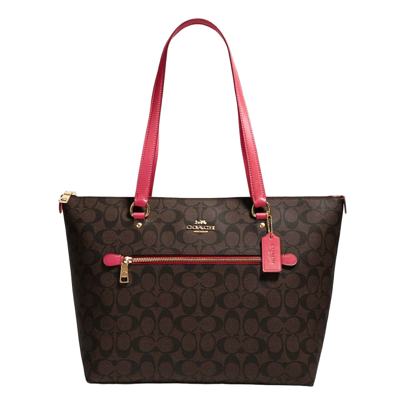 Сумка Coach Outlet Gallery Tote in Signature Canvas, темно-коричневый/розовый
Сумка Coach Outlet Gallery Tote in Signature Canvas, темно-коричневый/розовый