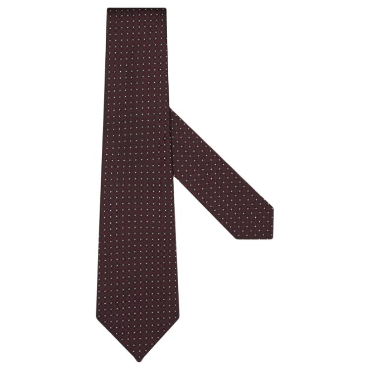 Ermenegildo Zegna Zegna Geometric pattern Silk Tie, Burgundy
Ermenegildo Zegna Zegna Geometric pattern Silk Tie, Burgundy
