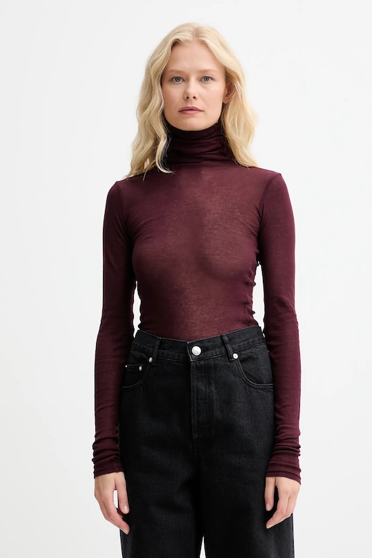 Хлопковая водолазка American Vintage, бордовый 
Хлопковая водолазка American Vintage, бордовый