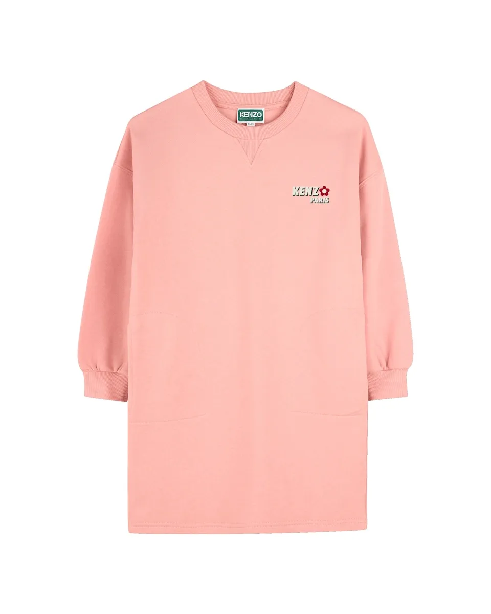Детское платье из хлопка лососевого цвета Kenzo Kids
Детское платье из хлопка лососевого цвета Kenzo Kids