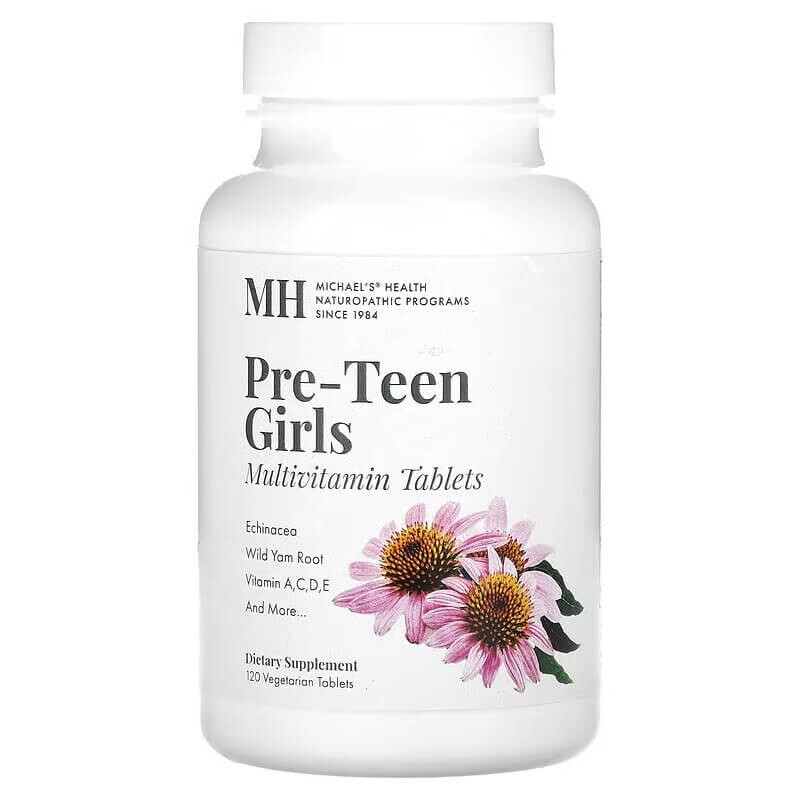 Мультивитамины Michael's Naturopathic Pre-Teen Girls, 120 таблеток
Мультивитамины Michael's Naturopathic Pre-Teen Girls, 120 таблеток