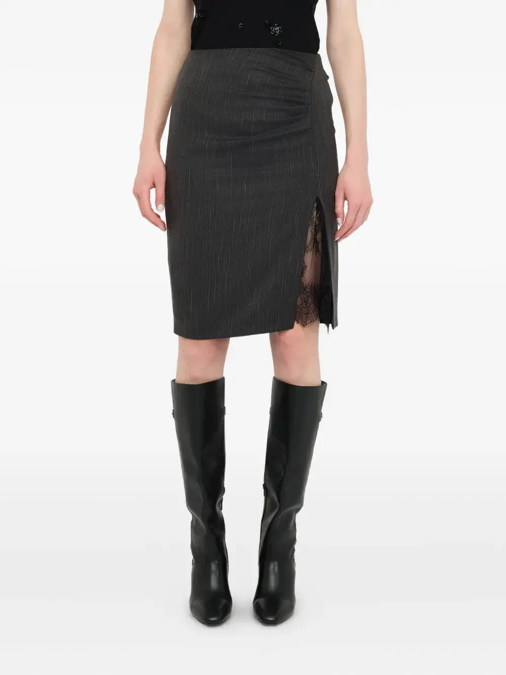 Миди-юбка с полосатым узором и вставками из кружева LIU JO, черный
Миди-юбка с полосатым узором и вставками из кружева LIU JO, черный