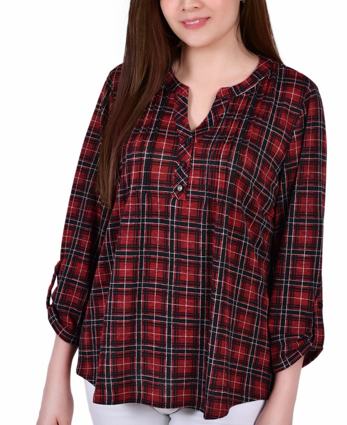 Женский топ с длинными рукавами 3/4 и y-образным вырезом NY Collection, мульти
Женский топ с длинными рукавами 3/4 и y-образным вырезом NY Collection, мульти