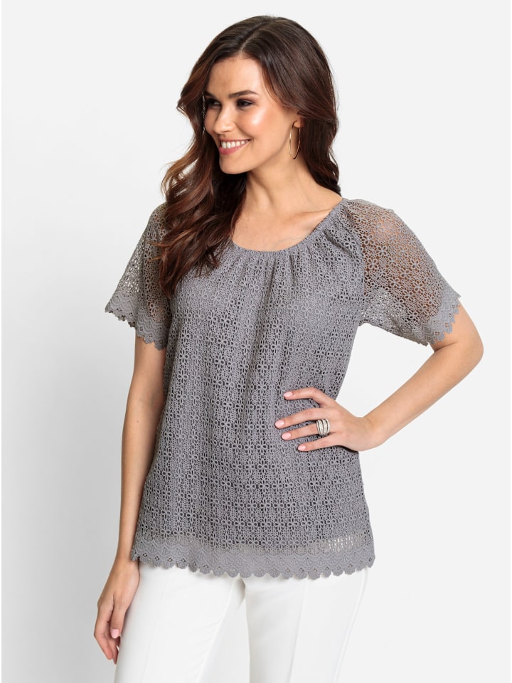 Кружевная рубашка каменно-серого цвета WITT WEIDEN
Кружевная рубашка каменно-серого цвета WITT WEIDEN