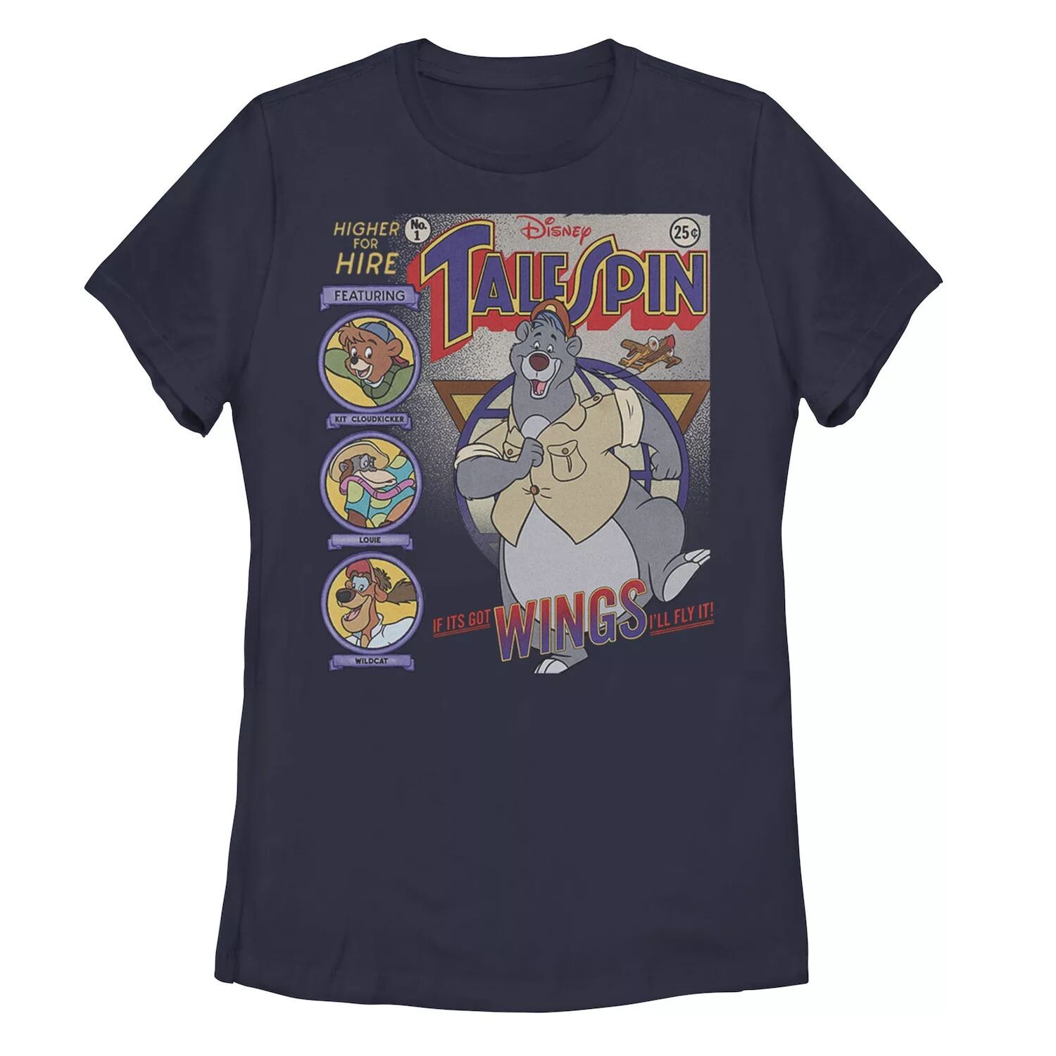 Футболка с плакатом Junior's Disney TaleSpin «Если у него есть крылья, я полечу на нем» Licensed Character, темно-синий
Футболка с плакатом Junior's Disney TaleSpin «Если у него есть крылья, я полечу на нем» Licensed Character, темно-синий