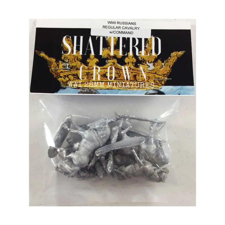 Русская регулярная кавалерия с командованием, WWI Shattered Crown Miniatures - Russian (28mm)
Русская регулярная кавалерия с командованием, WWI Shattered Crown Miniatures - Russian (28mm)