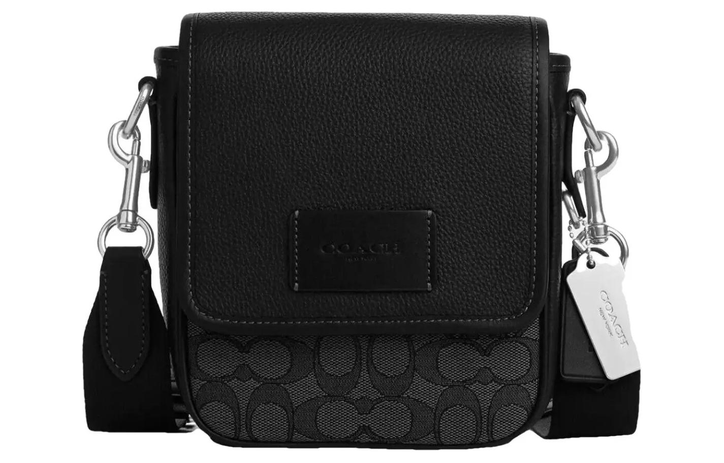 Кожаная с текстилем наплечная сумка кроссбоди малого размера мужская черная COACH
Кожаная с текстилем наплечная сумка кроссбоди малого размера мужская черная COACH